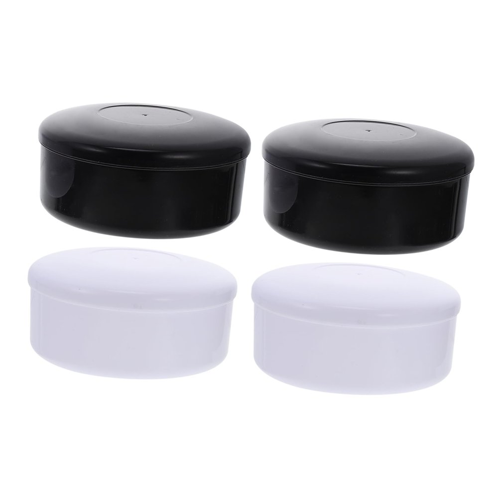 ibasenice 4boxes Plastic Go Chess Pieces Storage Pot Black White Fall Resistant Chess Stones Holder Compact Lightweight Container for Board Game Supplies