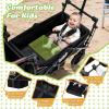 Wagon Stroller for 2 Kids, Premium Stroller Wagon for Kids with Removable Canopy, Safety Harness, Adjustable Handlebar & Storage Organizer, All-Terrain Foldable Baby Wagon for Outdoors view 3
