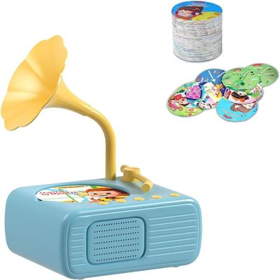 2026 New Kids Phonograph with 99 Cards  Toddler Record Player, Kids Storytelling Machine, Music Player for 3+ Years Old, Educational Phonograph for Boys and Girls (Blue)