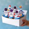 48 Pcs Outer Space Cupcake Toppers Space Themed Party Decorations Astronaut Birthday Party Decorations view 4