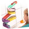 BRIGHTFUFU DIY Marble Run Building Track for Educational Ball Tracking Rail Car with Colorful Interlocking Rails Enhances Fine Motor Skills and Hands Ability view 3