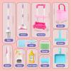 Jenilily Toddler Cleaning Set, Kids Cleaning Carts Toy Set, Detachable Kids Mop Broom Set for Toddlers - Pretend Play Educational Toy (Pink) view 3