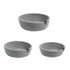 3pcs Small Woven Storage Basket, Cotton Rope Round Mini Storage Bins Bathroom Baskets Wedding Decor for Shelves, Nursery, Bathroom (Grey) view 1