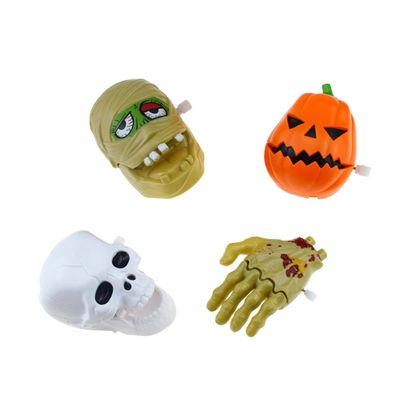 BESPORTBLE 4pcs Halloween Wind Up for Funny Clockwork with Moving Teeth Fine Motor Skill Development Non Candy Party Favors for Halloween Activities and Goodie Bags