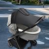 Stroller Shade Cover Net Attachment, Hot Weather Blocker | Flexible Windproof Mesh Hood, Breathable Canopy Extension, Shade with Relief for Outdoor Events, Walking Trails, Toddler Napping view 3