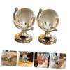 Abaodam 2pcs Creative Miniature Crystal Globe Rotatable Geographic Globe Decor for Home Office Desktop Ornament Adornment view 2