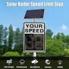 Solar Traffic Speed Display, Wireless Speed Sign,with Radar 2 Digits LED Panel/Remote Control, for Roads, Vehicles (White 60x90cm) view 3