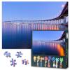 1000 Piece Jigsaw Puzzle for Adults Coronado Bridge at Dusk San Diego Bay California Scenic Cityscape Suspension Bridge Puzzle Wall Art Decor 27.5x19.7 Inch view 1