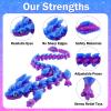 3D Printed Dragon Eggs with Dragon Inside, Articulated Dragons Toy with Eyes, Mystery Crystal Fidget Animal Toys For Home Decor Executive Desk ,Easter Basket Stuffers Gift for Kids(Nebula Sunset) view 3