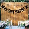 30th Birthday Decorations Banner for Women Men Pre-Strung Black Glitter Birthday Decoration Sign Funny Bday Supplies Banner view 2