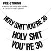 30th Birthday Decorations Banner for Women Men Pre-Strung Black Glitter Birthday Decoration Sign Funny Bday Supplies Banner view 3