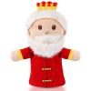 Castle Hand Puppets Fairy Tales Queen & King, Princess & Prince, Elf & Witch Plush Toys Role-Play Toy Puppets for Kids Storytelling Imaginative Pretend Play Teaching Preschool(King) view 1
