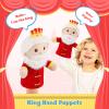 Castle Hand Puppets Fairy Tales Queen & King, Princess & Prince, Elf & Witch Plush Toys Role-Play Toy Puppets for Kids Storytelling Imaginative Pretend Play Teaching Preschool(King) view 3