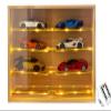 1/24 Diecast Car Display Case with Lighted,4 Levels Clear Acrylic Shelves Holds 8 Hot Cars Wheels Model Vehicles view 1