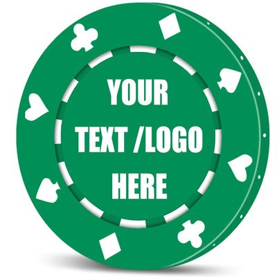 11 Grams Custom Poker Chips|Personalized Poker Chips|Custom with Logo,Text|Double-Sided Full-Color Printing|Bar Drink Tokens,Golf Ball Markers,Wedding Favors,Poker Games,Casino Nights (A,Dark Green)