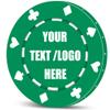 11 Grams Custom Poker Chips|Personalized Poker Chips|Custom with Logo,Text|Double-Sided Full-Color Printing|Bar Drink Tokens,Golf Ball Markers,Wedding Favors,Poker Games,Casino Nights (A,Dark Green) view 1