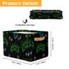Ackutea Nursery Decor Laundry Hamper Basket - Green Gamer Gamepad Collapsible Rectangle Shelf Closet Organizer Bins - Kids Dirty Clothes Basket for Bedroom,Bathroom,Toy Bin,Gift Basket view 2
