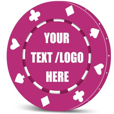 11 Grams Custom Poker Chips|Personalized Poker Chips|Custom with Logo,Text|Double-Sided Full-Color Printing|Bar Drink Tokens,Golf Ball Markers,Wedding Favors,Poker Games,Casino Nights (Rose Red)