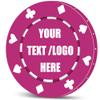 11 Grams Custom Poker Chips|Personalized Poker Chips|Custom with Logo,Text|Double-Sided Full-Color Printing|Bar Drink Tokens,Golf Ball Markers,Wedding Favors,Poker Games,Casino Nights (Rose Red) view 1