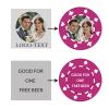 11 Grams Custom Poker Chips|Personalized Poker Chips|Custom with Logo,Text|Double-Sided Full-Color Printing|Bar Drink Tokens,Golf Ball Markers,Wedding Favors,Poker Games,Casino Nights (Rose Red) view 3