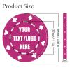 11 Grams Custom Poker Chips|Personalized Poker Chips|Custom with Logo,Text|Double-Sided Full-Color Printing|Bar Drink Tokens,Golf Ball Markers,Wedding Favors,Poker Games,Casino Nights (Rose Red) view 4
