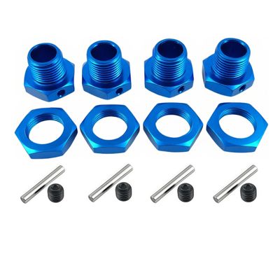 17mm Aluminum Wheel Hex Nut Upgrade Kit for Arrma 1/8 Typhon 6S, 1/7 Mojave, Felony, Infraction, Limitless RC Cars Replace ARAC9416 ARAC9763 ARA311035 (Blue)