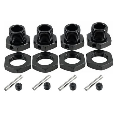 17mm Aluminum Wheel Hex Nut Upgrade Kit for Arrma 1/8 Typhon 6S, 1/7 Mojave, Felony, Infraction, Limitless RC Cars Replace ARAC9416 ARAC9763 ARA311035 (Black)