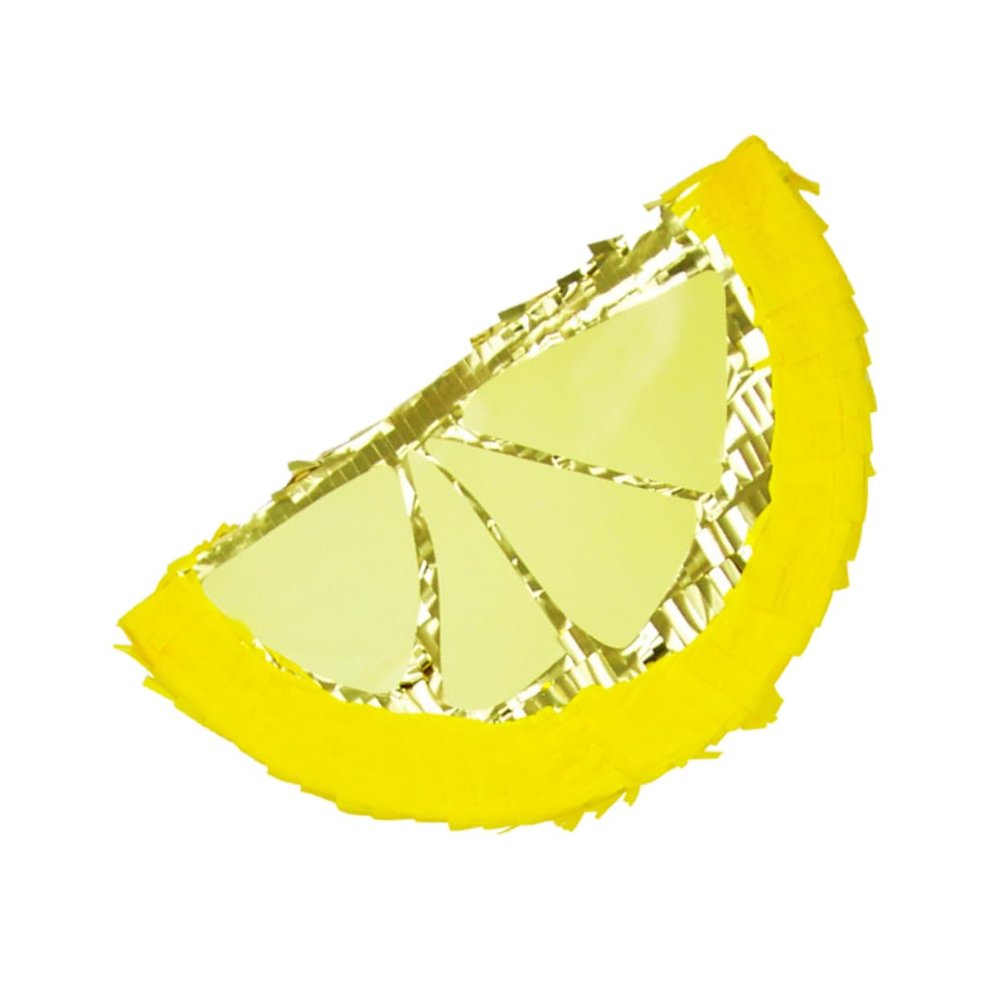 Abaodam Creative Lemon Shaped Mexican Pinata for Fiesta Party Decoration Filled Candy Holder for Birthday Celebrations Fun Activity with Treats for Adults Small