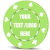 11 Grams Custom Poker Chips|Personalized Poker Chips|Custom with Logo,Text|Double-Sided Full-Color Printing|Bar Drink Tokens,Golf Ball Markers,Wedding Favors,Poker Games,Casino Nights (A,Light Green) view 1
