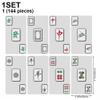144sheets/set Portable Mahjong Cards Set with 2 Dice Thickened Mahjong Handheld Mahjong Cards with Iron Box view 2