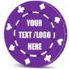 11 Grams Custom Poker Chips|Personalized Poker Chips|Custom with Logo,Text|Double-Sided Full-Color Printing|Bar Drink Tokens,Golf Ball Markers,Wedding Favors,Poker Games,Casino Nights (A,Purple) view 1
