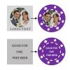 11 Grams Custom Poker Chips|Personalized Poker Chips|Custom with Logo,Text|Double-Sided Full-Color Printing|Bar Drink Tokens,Golf Ball Markers,Wedding Favors,Poker Games,Casino Nights (A,Purple) view 3