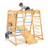 VEVOR Indoor Playground Jungle Gym, 7-in-1 Wooden Indoor Playground for Kids, 250LBS Montessori Climbing Toys Playset with Swing, Monkey Bar, Slide, Wooden Ladder, Rope Ladder, Climbing Net & Rock view 1