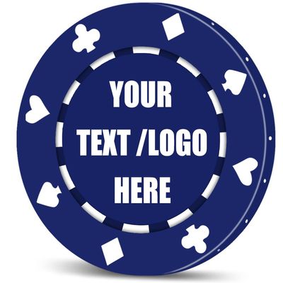 11 Grams Custom Poker Chips|Personalized Poker Chips|Custom with Logo,Text|Double-Sided Full-Color Printing|Bar Drink Tokens,Golf Ball Markers,Wedding Favors,Poker Games,Casino Nights (A,Dark Blue)