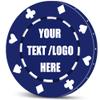 11 Grams Custom Poker Chips|Personalized Poker Chips|Custom with Logo,Text|Double-Sided Full-Color Printing|Bar Drink Tokens,Golf Ball Markers,Wedding Favors,Poker Games,Casino Nights (A,Dark Blue) view 1