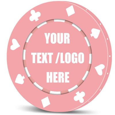 11 Grams Custom Poker Chips|Personalized Poker Chips|Custom with Logo,Text|Double-Sided Full-Color Printing|Bar Drink Tokens,Golf Ball Markers,Wedding Favors,Poker Games,Casino Nights (A,Pink)