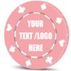 11 Grams Custom Poker Chips|Personalized Poker Chips|Custom with Logo,Text|Double-Sided Full-Color Printing|Bar Drink Tokens,Golf Ball Markers,Wedding Favors,Poker Games,Casino Nights (A,Pink) view 1