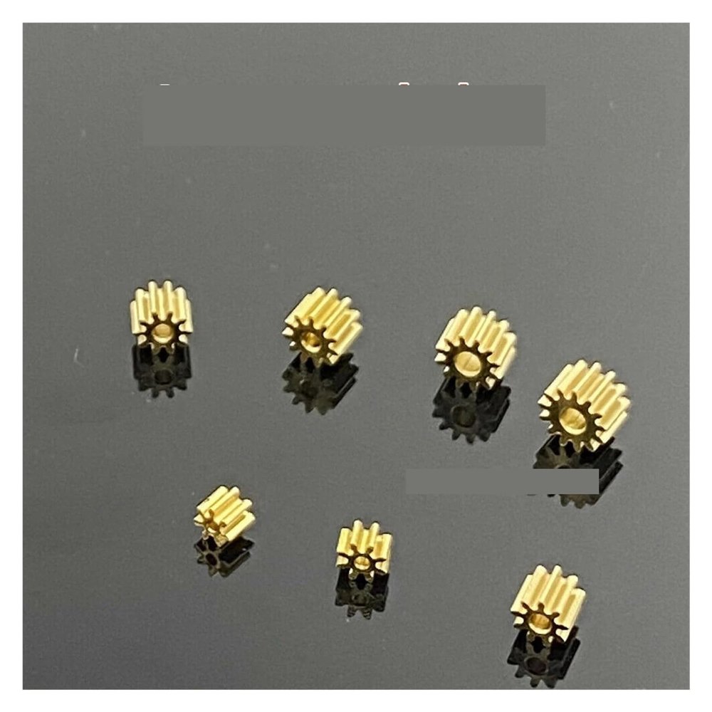 0.4Modulus Brass Metal Copper Gear Transimission Gear Fit 1mm 1.5mm 2mm Shaft Model 3 (9T)