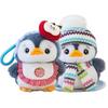 2 PCS Mini Stuffed Animals Penguin Plush Toys6 Inch Cute Soft Small Penguin Stuffed Animals HangingPlush Penguin Keychain for Birthday Christmas OrnamentGifts for Boys Girls (Apple + Snowman2 Pcs) view 1