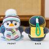 2 PCS Mini Stuffed Animals Penguin Plush Toys6 Inch Cute Soft Small Penguin Stuffed Animals HangingPlush Penguin Keychain for Birthday Christmas OrnamentGifts for Boys Girls (Apple + Snowman2 Pcs) view 3