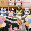 2 PCS Mini Stuffed Animals Penguin Plush Toys6 Inch Cute Soft Small Penguin Stuffed Animals HangingPlush Penguin Keychain for Birthday Christmas OrnamentGifts for Boys Girls (Apple + Snowman2 Pcs) view 4