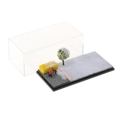 1/64 Diecast Car Showcase Box for Displaying Wheels in A Parking Environment, Winter Scene