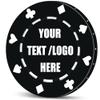 11 Grams Custom Poker Chips|Personalized Poker Chips|Custom with Logo,Text|Double-Sided Full-Color Printing|Bar Drink Tokens,Golf Ball Markers,Wedding Favors,Poker Games,Casino Nights (A,Black) view 1