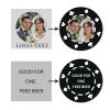 11 Grams Custom Poker Chips|Personalized Poker Chips|Custom with Logo,Text|Double-Sided Full-Color Printing|Bar Drink Tokens,Golf Ball Markers,Wedding Favors,Poker Games,Casino Nights (A,Black) view 3