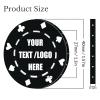 11 Grams Custom Poker Chips|Personalized Poker Chips|Custom with Logo,Text|Double-Sided Full-Color Printing|Bar Drink Tokens,Golf Ball Markers,Wedding Favors,Poker Games,Casino Nights (A,Black) view 4