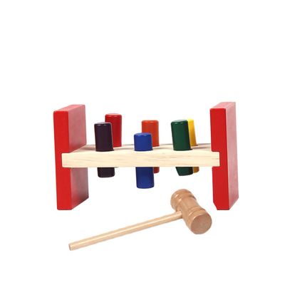 MERRYHAPY Early Educational Wooden Hammering for Safe Smooth Edged Whack Plaything Enhancing Concentration and Reaction Skills Interactive Beating Game