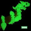 30in Large 3D Printed Glow in The Dark Articulated Dragons Toy with Eyes, Stress Relief 3D Printed Toys for Anxiety & ADHD,Unique Mystery Crystal Fidget Animal for Home Office Decor Luminous Green view 4