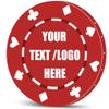 11 Grams Custom Poker Chips|Personalized Poker Chips|Custom with Logo,Text|Double-Sided Full-Color Printing|Bar Drink Tokens,Golf Ball Markers,Wedding Favors,Poker Games,Casino Nights (A,Red) view 1