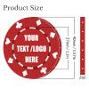 11 Grams Custom Poker Chips|Personalized Poker Chips|Custom with Logo,Text|Double-Sided Full-Color Printing|Bar Drink Tokens,Golf Ball Markers,Wedding Favors,Poker Games,Casino Nights (A,Red) view 4