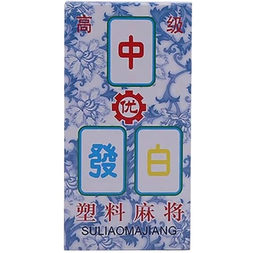 144sheets/set Portable Mahjong Cards Set Plastic Thickened Mahjong Handheld Mahjong Cards for Gathering Parties
